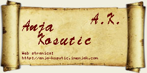Anja Košutić vizit kartica